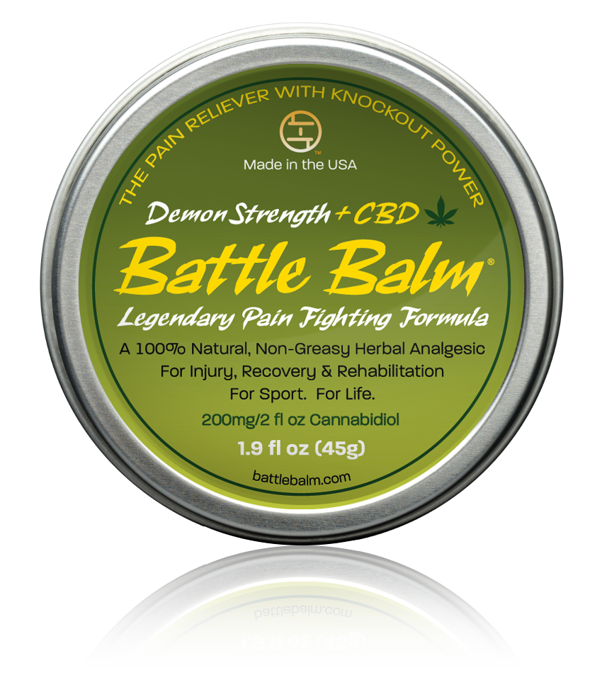 Battle Balm Demon Strength + CBD Cannabidiol Full Size All-Natural Topical Pain Relief Cream Balm for Arthritis & More