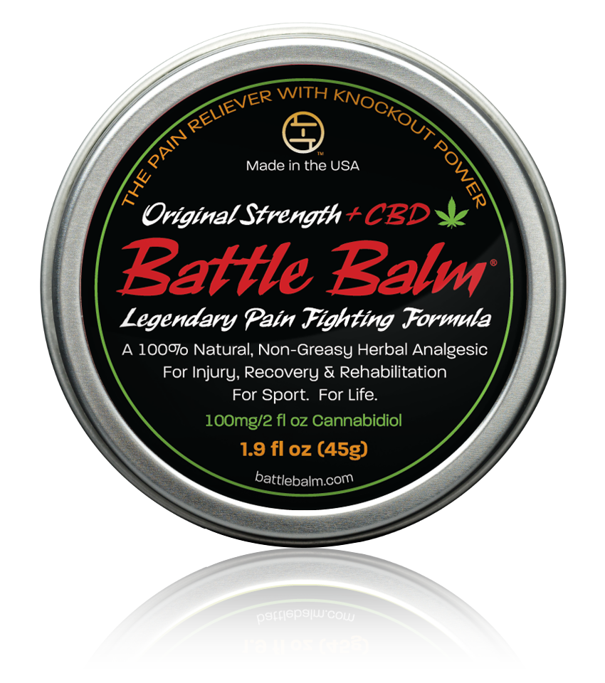 Battle Balm Original Strength + CBD Cannabidiol Full Size All-Natural Topical Pain Relief Cream Balm for Arthritis & More