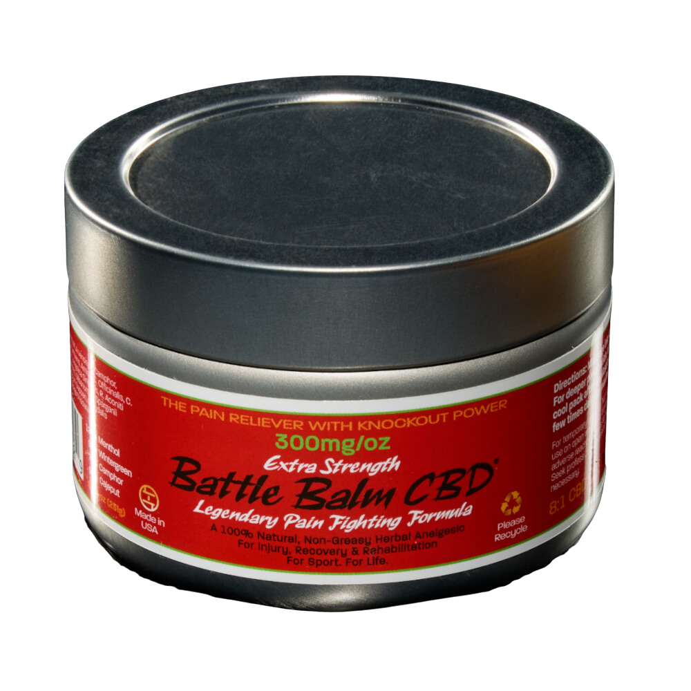 Battle Balm Extra Strength + CBD Cannabidiol Full Size All-Natural Topical Pain Relief Cream Balm for Arthritis & More