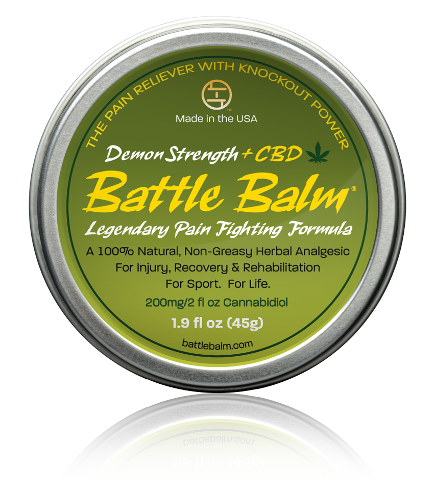 Battle Balm Demon Strength + CBD Cannabidiol Full Size All-Natural Topical Pain Relief Cream Balm for Arthritis &amp; More