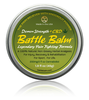 Battle Balm Demon Strength + CBD Cannabidiol Full Size All-Natural Topical Pain Relief Cream Balm for Arthritis & More