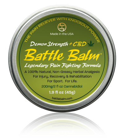 Battle Balm Demon Strength + CBD Cannabidiol Full Size All-Natural Topical Pain Relief Cream Balm for Arthritis & More