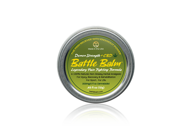 Battle Balm Demon Strength + CBD Cannabidiol Personal Size All-Natural Topical Pain Relief Cream Balm for Arthritis & More