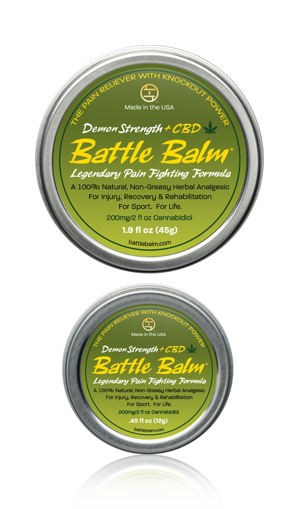 Battle Balm Demon Strength + CBD Cannabidiol All-Natural Topical Pain Relief Cream Balm for Arthritis & More