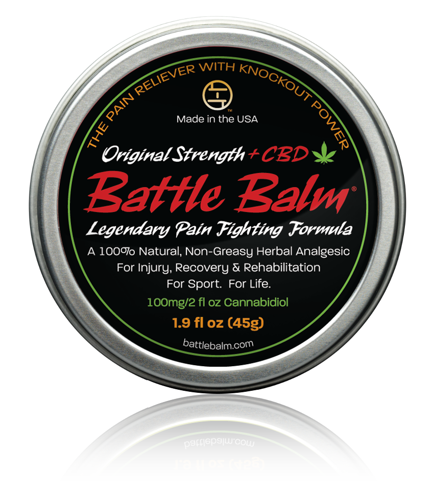 Battle Balm Original Strength + CBD Cannabidiol Full Size All-Natural Topical Pain Relief Cream Balm for Arthritis &amp; More