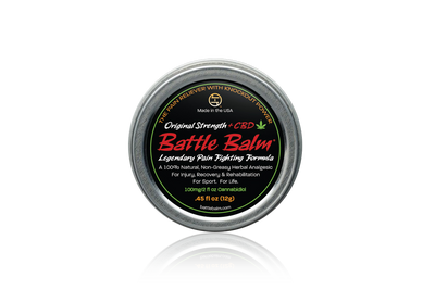Battle Balm Original Strength + CBD Cannabidiol Personal Size All-Natural Topical Pain Relief Cream Balm for Arthritis & More