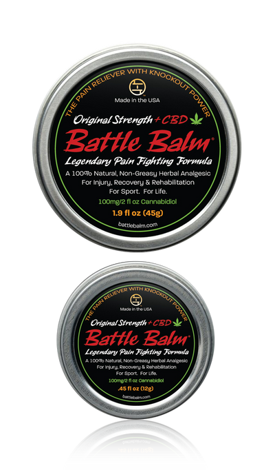 Battle Balm Original Strength + CBD Cannabidiol All-Natural Topical Pain Relief Cream Balm for Arthritis & More